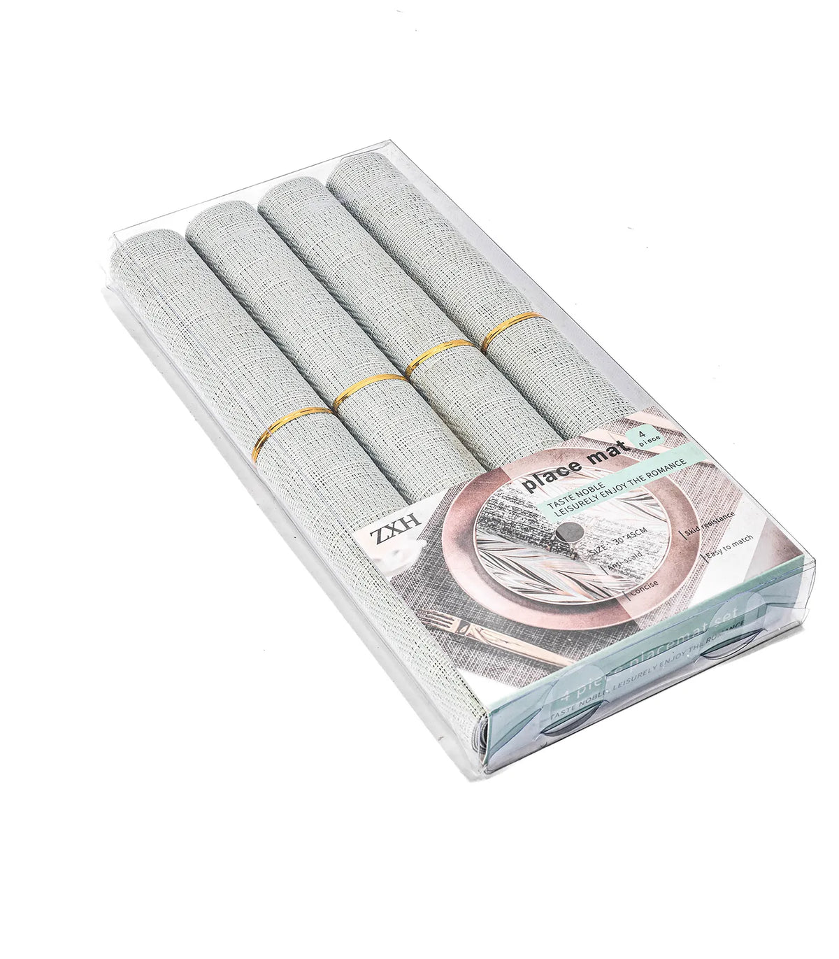طقم مفارش رتان اشكال 45*30 سم 4 ق