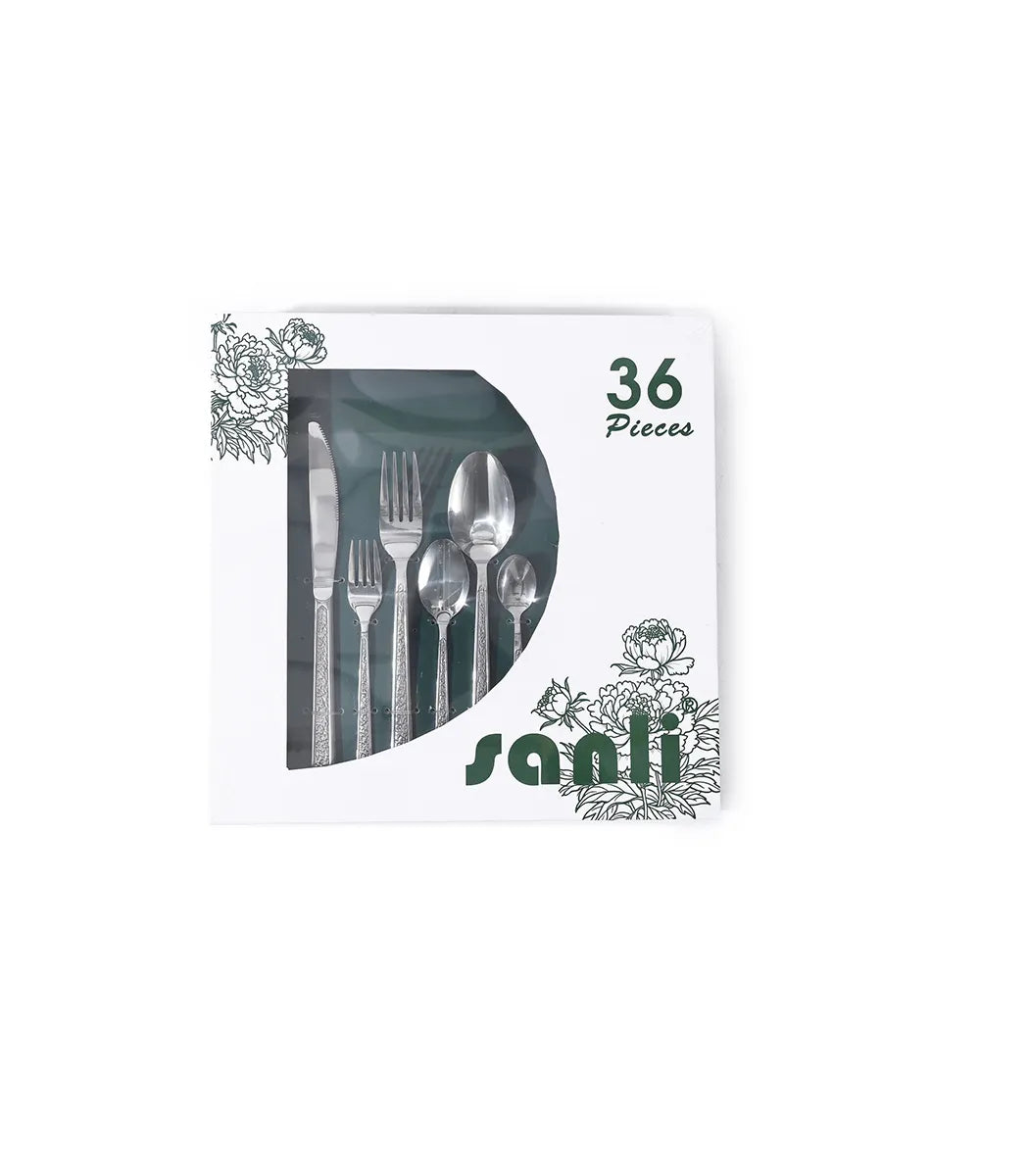 طقم معالق استانلس فضي 36 ق