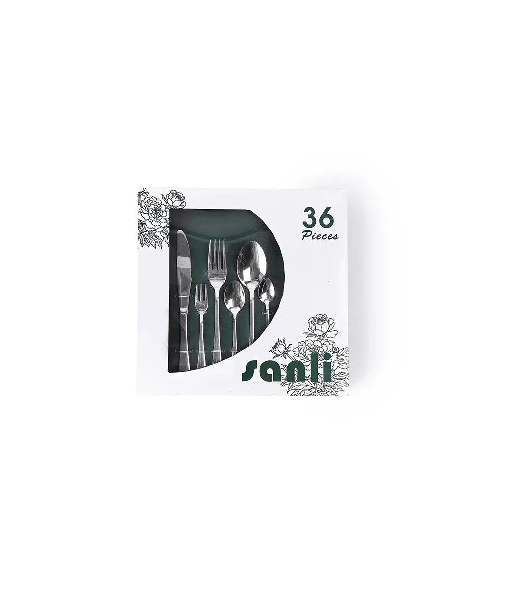 طقم معالق استانلس فضي 36 ق