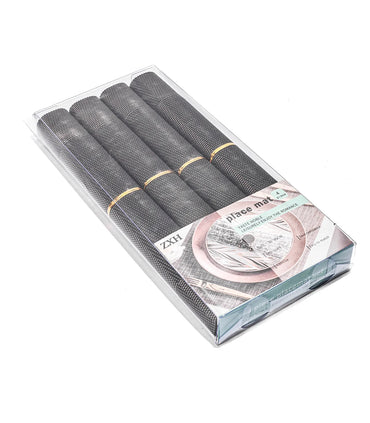 طقم مفارش رتان سادة 45*30 سم 4 ق