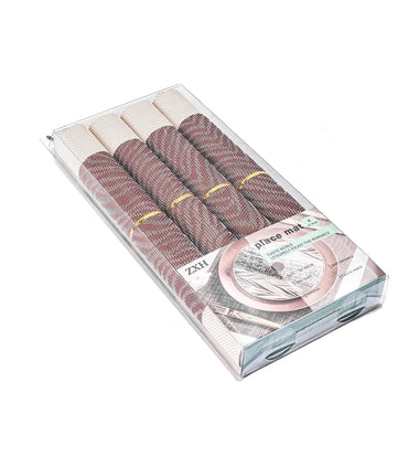 طقم مفارش رتان مزخرف 45*30 سم4 ق