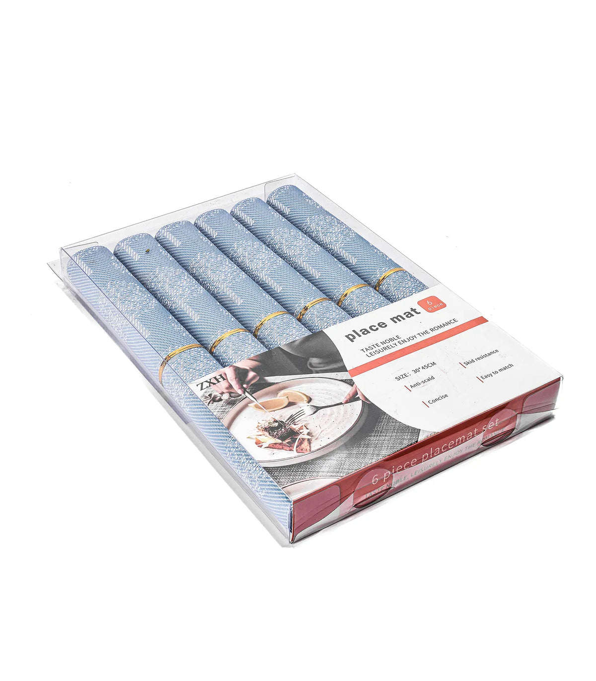 طقم مفارش رتان شجر 45*30 سم 6 ق