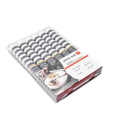 طقم مفارش رتان مخطط عريض 45*30 سم 6 ق