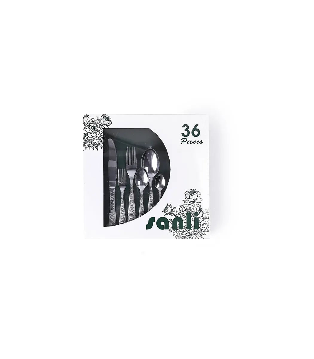طقم معالق استانلس فضي 36 ق