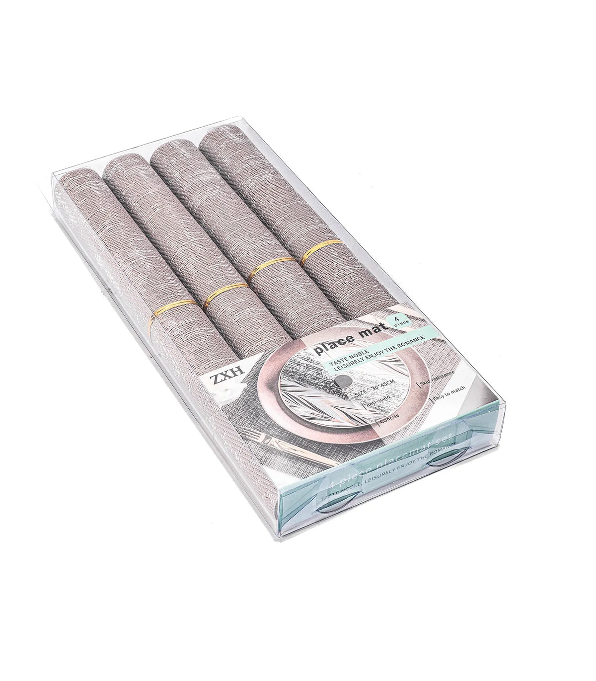 طقم مفارش رتان اشكال 45*30 سم 4 ق
