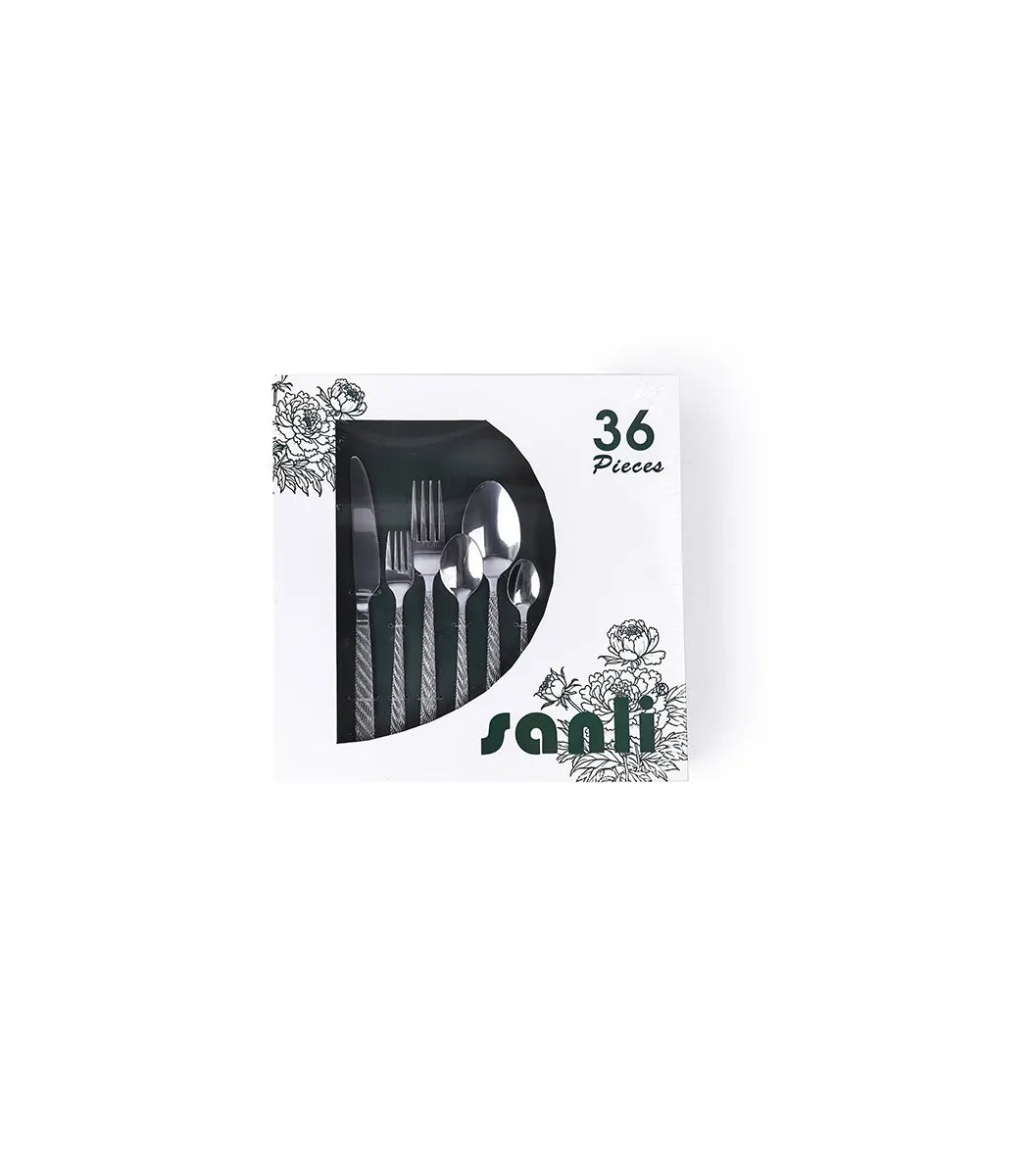طقم معالق استانلس فضي 36 ق