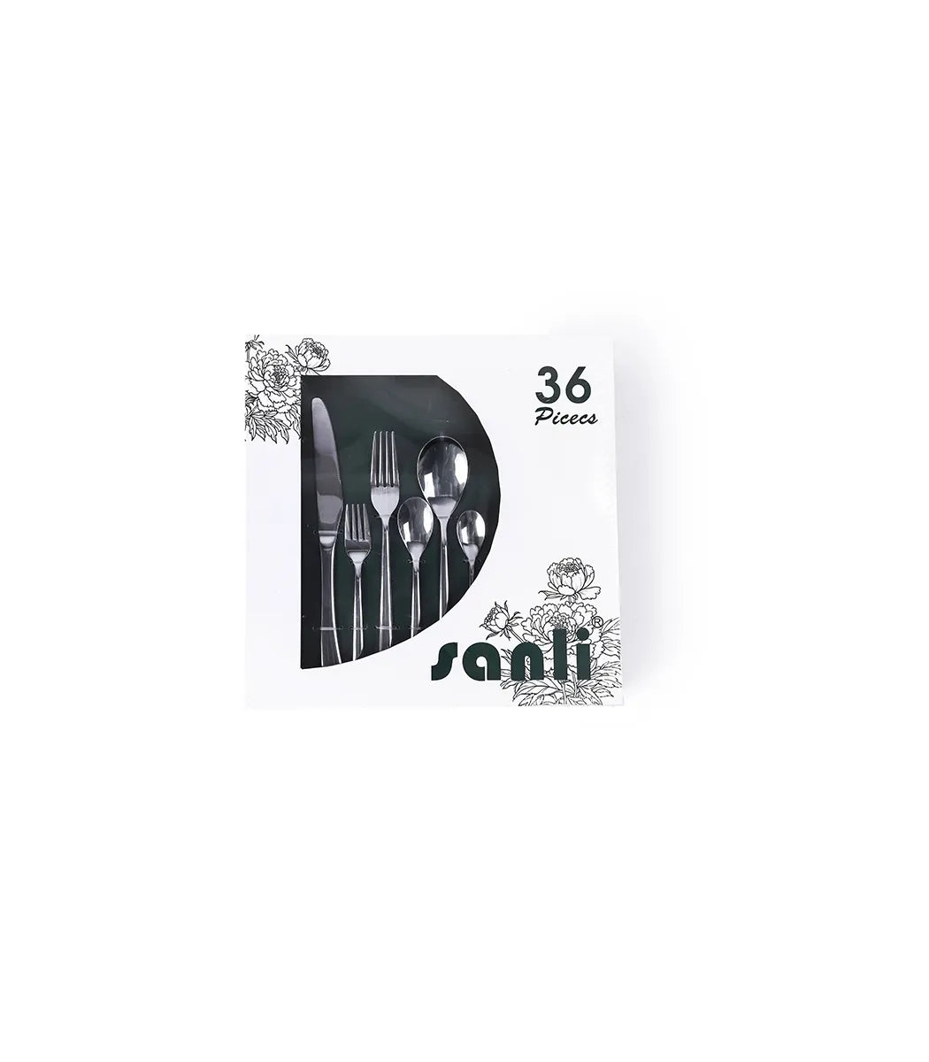 طقم معالق استانلس فضي 36 ق