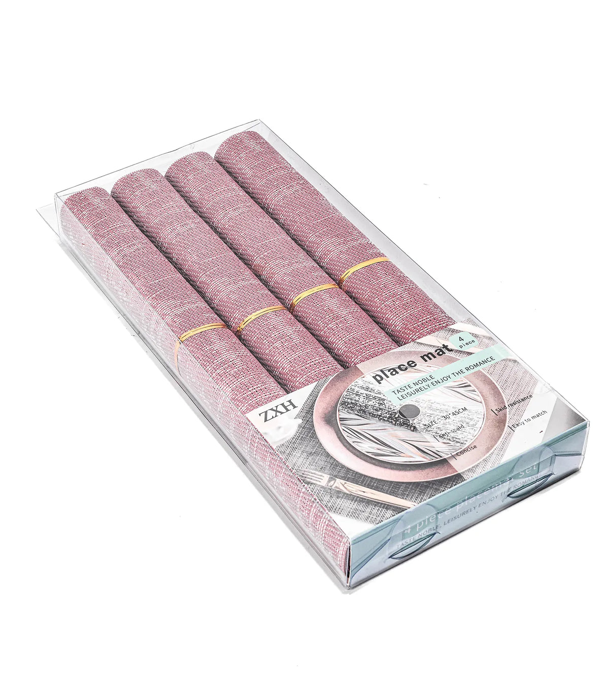 طقم مفارش رتان اشكال 45*30 سم 4 ق